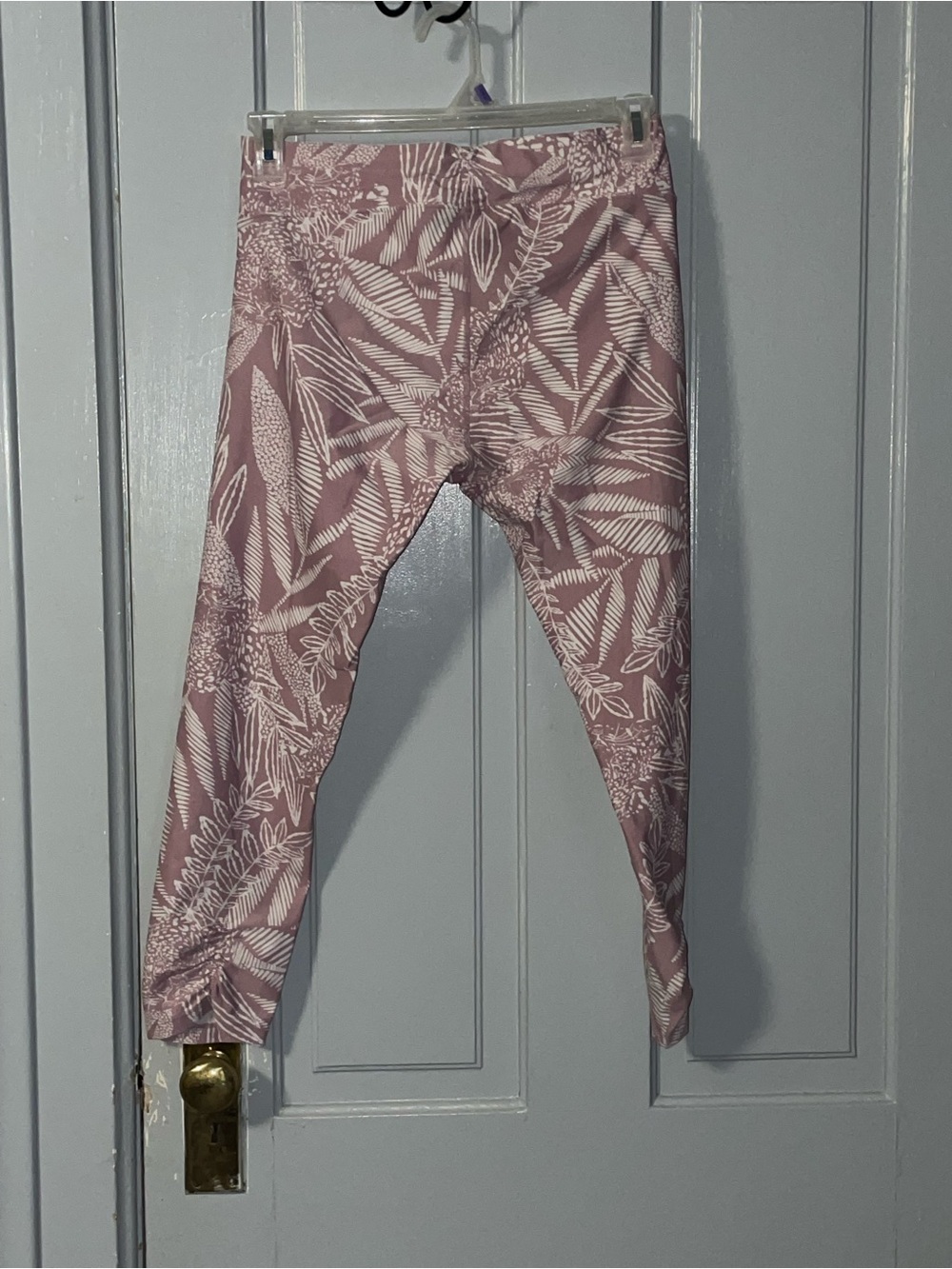 Calvin Klein Dusty Pink Botanical-Print Leggings - Picture 3 of 5
